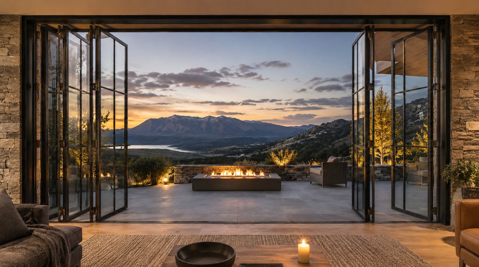 Crittall-style steel glazing